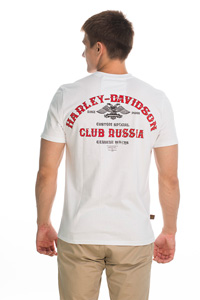 Белая футболка Harley Davidson